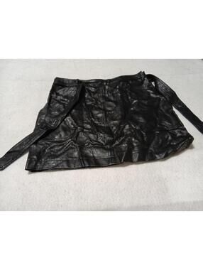 Shinestar Black Faux Leather Mini Skirt Size M